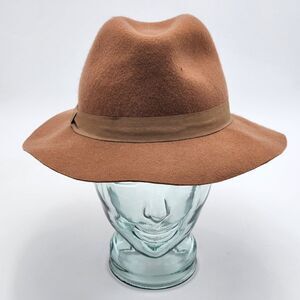 Vintage Wool Brown Ribbon Band Fedora Hat
